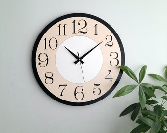 Reloj de pared con números decorativos, reloj de pared moderno, decoración para sala de estar, dormitorio, cocina, hogar, oficina, regalo para ella, amiga, reloj silencioso