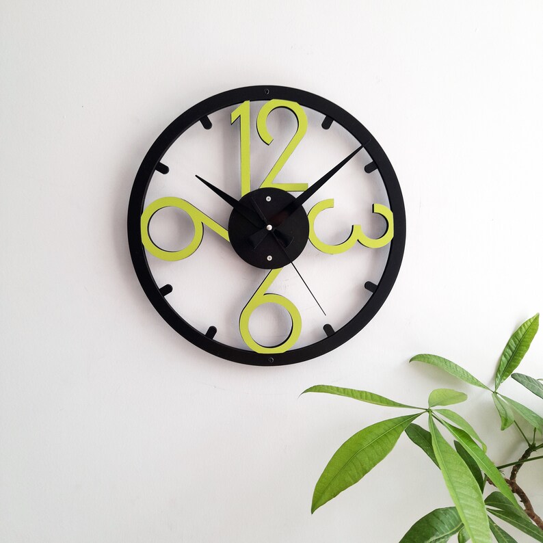 Wall Clock With Big Numbers,modern Unique Clock,wall Decor for Living