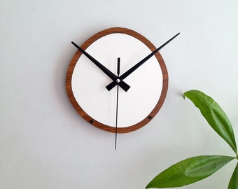 Simple Wall Clock ,Modern Minimalist Contemporary Non-Ticking,Wall Decor for Living Room Bedroom Kitchen Office,Gift for Friends