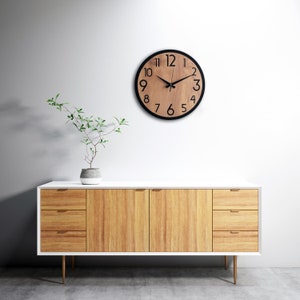 Große Wanduhr,moderner Bauernhaus-Landhausstil,leise,nicht tickend,Dekor Wanduhr für Wohnzimmer Schlafzimmer Küche Büro,Geschenk für Freunde Bild 2