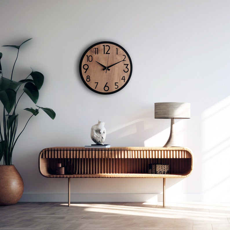 Große Wanduhr,moderner Bauernhaus-Landhausstil,leise,nicht tickend,Dekor Wanduhr für Wohnzimmer Schlafzimmer Küche Büro,Geschenk für Freunde Bild 6