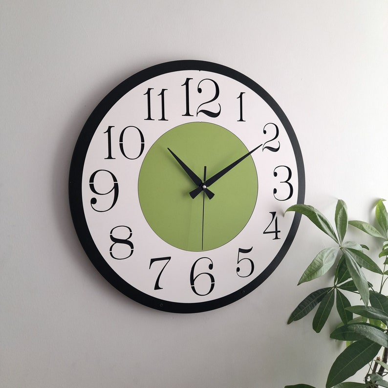 Reloj moderno grande para pared, diseño decorativo único, decoración de pared para sala de estar, dormitorio, cocina, hogar, oficina, regalo para ella, amigos, reloj silencioso imagen 10