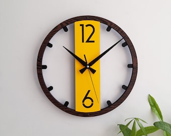 Horloge murale silencieuse, fonctionnant sur piles, ronde, moderne et simple, décoration pour maison/bureau/école/cuisine/chambre à coucher/salon