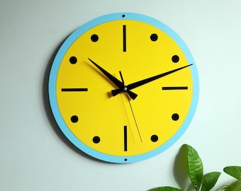 Horloge murale décorative,Horloge murale en bois moderne,Décoration de salon,Entrée,Cuisine,Chambre à coucher,Bureau,Cadeau pour des amis,Anti-cliquetis silencieux