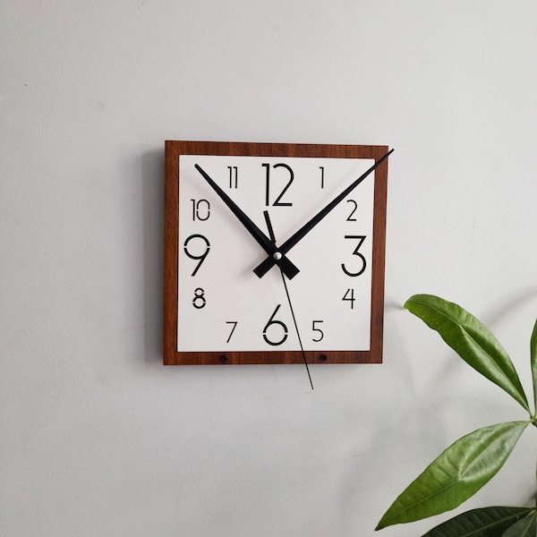 Modern Square Wall Clock ,Simple Minimalist, Silent Non-Ticking,Decor Wall Clock for Living Room Bedroom Kitchen Office,Gift for Friends