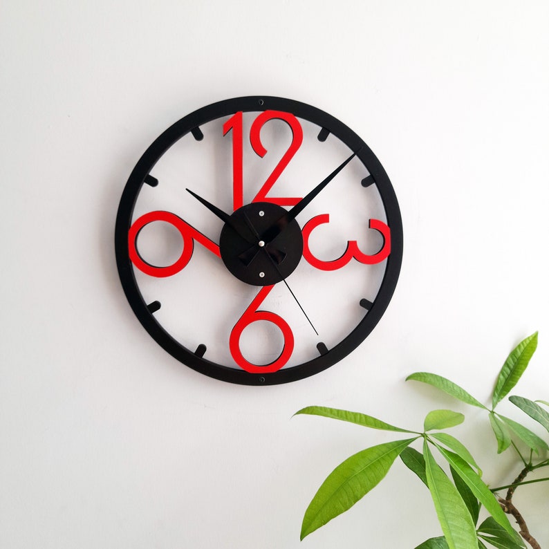 Wall Clock With Big Numbers,modern Unique Clock,wall Decor for Living