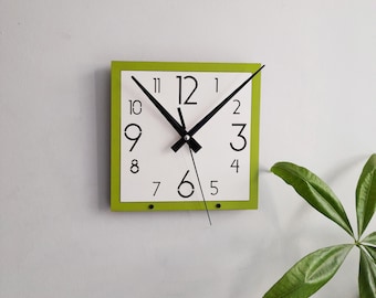Wall Clock Square Shape,Modern Simple Style,Silent Non-Ticking,Decor Wall Clock for Living Room Bedroom Kitchen Office,Gift for Friends