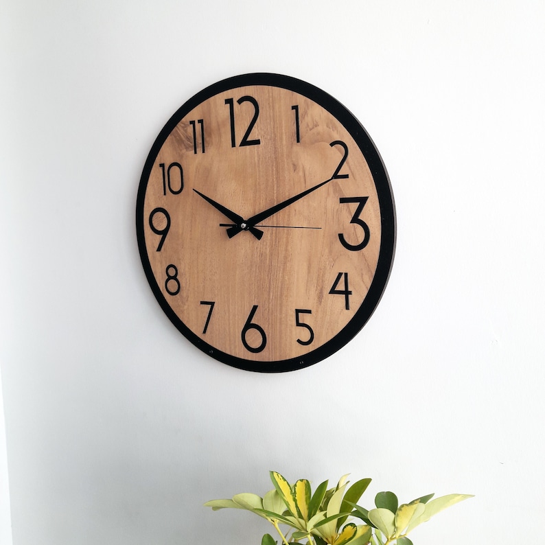 Grande horloge murale, style campagnard moderne, anti-clic silencieux, horloge murale décorative pour salon chambre cuisine bureau, cadeau pour amis image 8