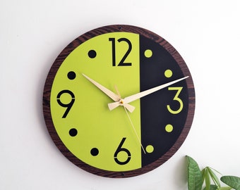 13'' Wall Clock,Decorative Wooden Clock for Living Room,Entry,Kitchen,Bedroom,Office,Nursery,Gift for Friends and Family,Silent NonTicking