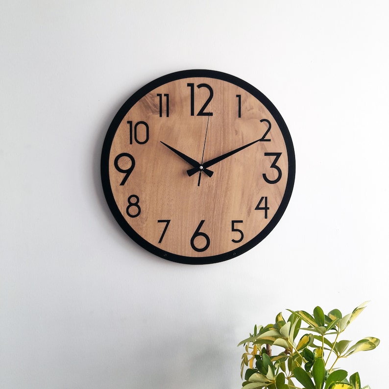 Große Wanduhr,moderner Bauernhaus-Landhausstil,leise,nicht tickend,Dekor Wanduhr für Wohnzimmer Schlafzimmer Küche Büro,Geschenk für Freunde Bild 3