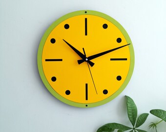 Horloge murale en bois simple, silencieuse, style minimaliste, décoration pour entrée, salon, cuisine, bureau, école, crèche, cadeau pour amis, famille.