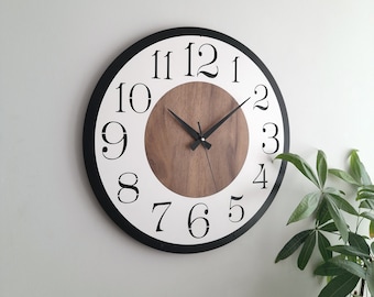 Big Modern Clock for Wall,Decorative Unique Design,Wall Decor for Living Room,Bedroom,Kitchen ,Home,Office,Gift for Her,Friends,Silent Clock