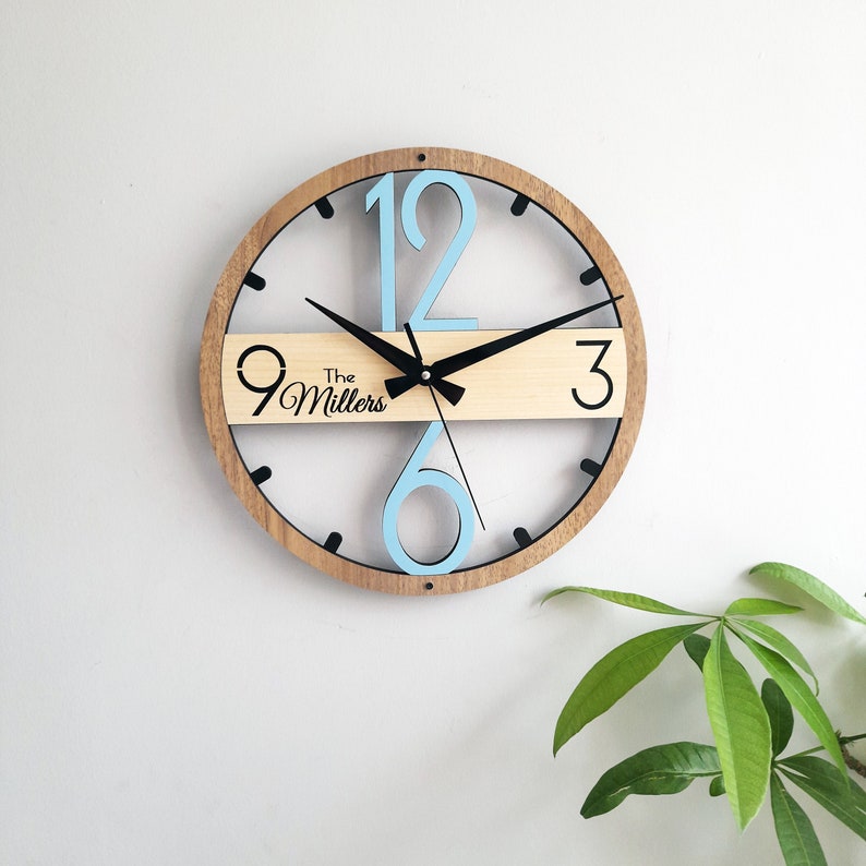 Horloge murale personnalisée,Design moderne et unique,Décoration murale pour salon,Chambre à coucher,Cuisine,Maison,Bureau,Cadeau pour elle,Ami,Horloge silencieuse image 3