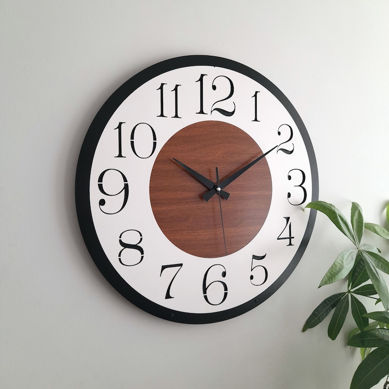 Reloj moderno grande para pared, diseño decorativo único, decoración de pared para sala de estar, dormitorio, cocina, hogar, oficina, regalo para ella, amigos, reloj silencioso imagen 6