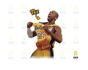 Kobe Bryant LA Lakers PNG for Custom Graphic Tees Sweatshirts Posters