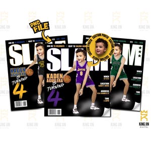 Faire-part d'anniversaire de basket-ball NBA, équipe et maillot personnalisés pour fête d'enfants