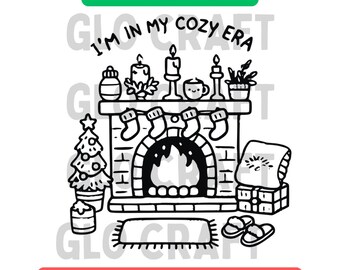Archivo PNG digital de descarga instantánea para chimenea, diseño de calcomanía de invierno y otoño.