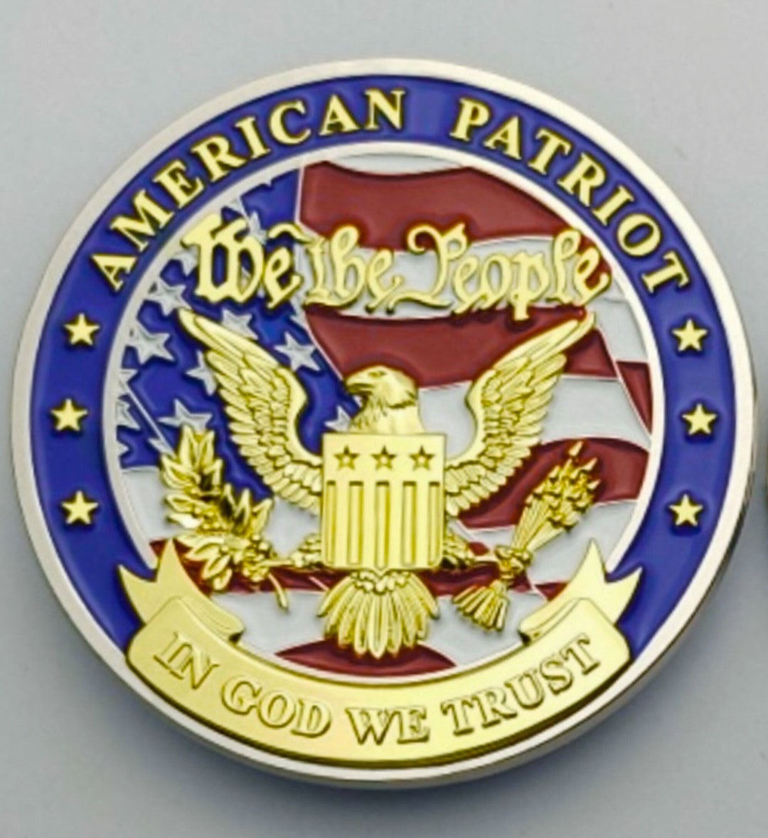 American Patriot Challenge Coin Money Clip - Etsy