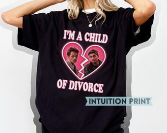 Destiel Child of Divorce Supernatural T-Shirt Design SPN Fan Gift Dean Winchester and Castiel