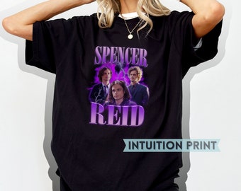 Spencer Reid Purple Galaxy Vintage T-Shirt Design, Criminal Minds Fan Gift, Matthew Gray Gubler