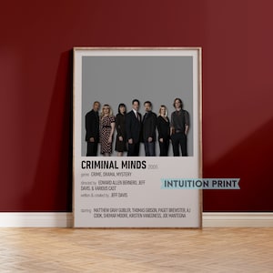 Criminal Minds A4 TV Series Poster, Crime Drama, Movie Poster, Vintage