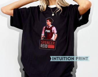 Spencer Reid Illustration T-Shirt Design, Criminal Minds Fan Gift, Matthew Gray Gubler