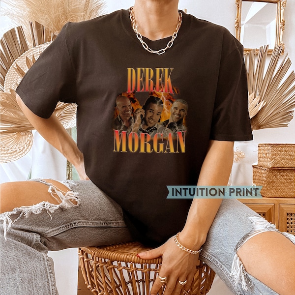 Derek Morgan Vintage T-Shirt Design, Criminal Minds Fan Gift, Shemar Moore