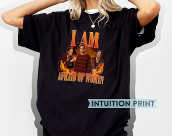 Spencer Reid I Am Afraid of Women Vintage T-Shirt Design, Criminal Minds Fan Gift, Matthew Gray Gubler