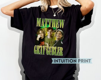 Matthew Gray Gubler MGG Green Vintage T-Shirt Design, Criminal Minds Fan Gift, Spencer Reid