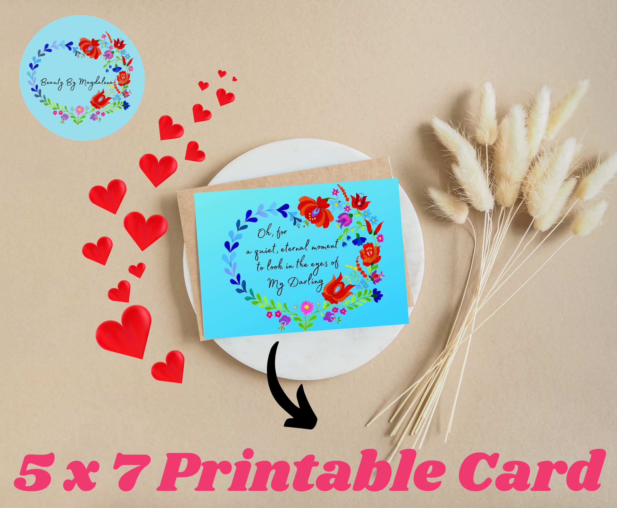 Printable Romantic Greeting Card Instant Download Heart Etsy printable-romantic-greeting-card-instant-download-heart-etsy