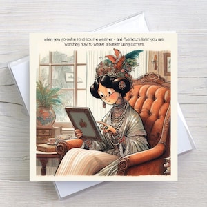 Birthday Card Any Occasion Card - Basket Weaving - Greetings Card Adult Humour - BW0175