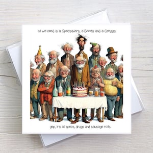 Carte d'anniversaire - Rouleaux de saucisse - Carte de voeux Humour adulte drôle - BW0040