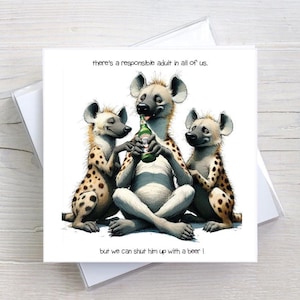 Carte d'anniversaire pour lui - Adulte responsable - Carte de voeux Humour adulte - BW0041