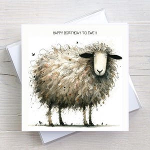 Carte d'anniversaire - mouton joyeux anniversaire à brebis - carte de voeux humour drôle - BW0027