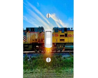 Union Pacific Sunrise Meet, Train Light Switch Cover, Night Light, Cabinet Knob