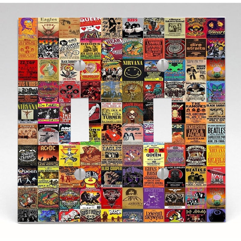 Rock Band Poster Image Light Switch Cover Night Light Etsy