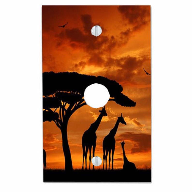 African Safari Giraffe Light Switch Cover Night Light Etsy