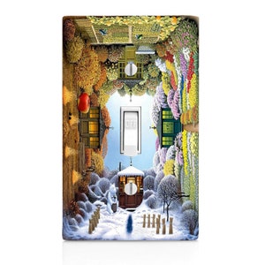 4 Seasons, Winter, Fall Light Switch Cover, Night Light, Cabinet Knob