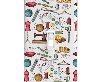 Vintage Sewing Light Switch Cover, Night Light, Cabinet Knob
