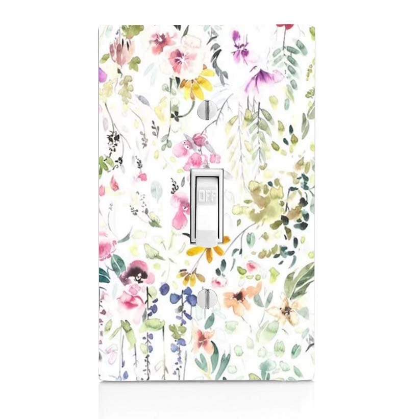 Watercolor Meadow, Floral Light Switch Cover, Night Light, Cabinet Knob