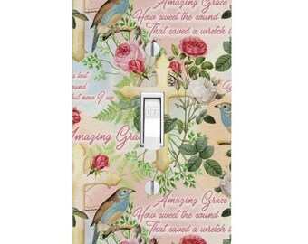 Amazing Grace, Floral Light Switch Cover, Night Light, Cabinet Knob