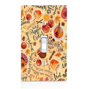Apple Cider, Fall Decor Light Switch Cover, Night Light, Cabinet Knob