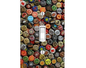 Beer Caps, Man Cave Light Switch Cover, Night Light, Cabinet Knob