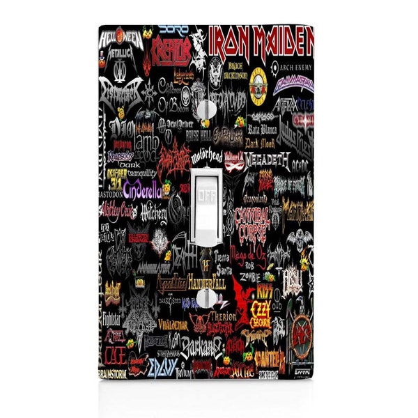 Heavy Metal Bands Light Switch Cover, Night Light, Cabinet Knob, Gift