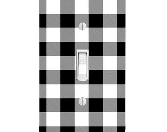 Buffalo plaid, Light Switch Cover, Night Light, Cabinet Knob