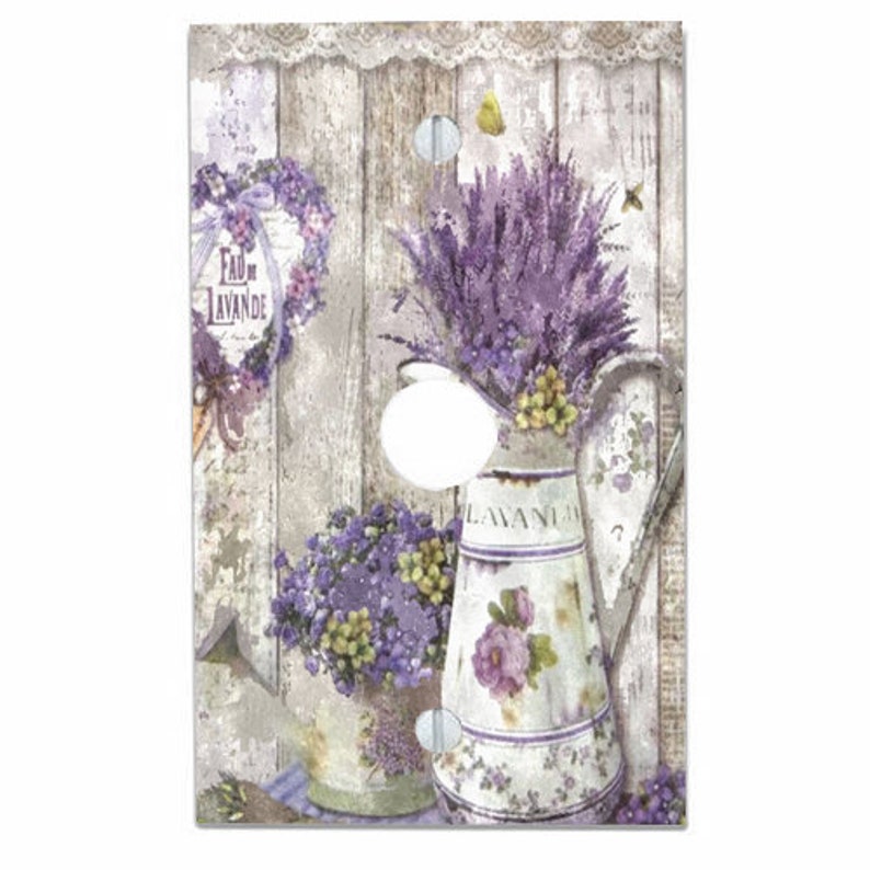 Lavender Rustic Light Switch Cover Night Light Knob Etsy