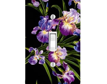 Bearded Iris, Flower Light Switch Cover, Night Light, Cabinet Knob
