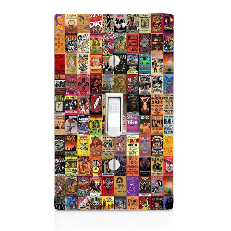 Rock Band Poster Image Light Switch Cover Night Light Etsy