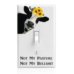 Funny Cow Light Switch Cover, Novelty Home Decor