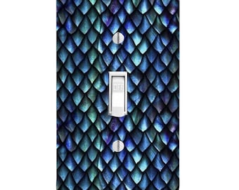 Dragon Scales, Fantasy Light Switch Cover, Night Light, Cabinet Knob